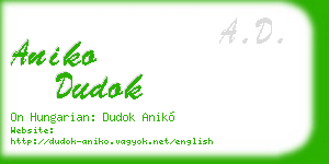 aniko dudok business card